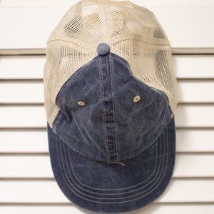 Adjustable Washed Denim Trucker Hat